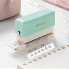 1pc Portable Multi-Hole Puncher, 6-Hole Design With Waste Paper Collector And Ruler, Paper Punching Machine, Back To School, School Supplies - A - View 15