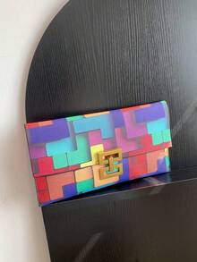 Dedoo 2026 Latest Fashion Colorful Plaid Handbag - Multicolor - View 7