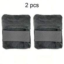 2pcs Sand Remover Gloves, Easy Cleaning, Reusable Fleece Design, Suitable For Home, Beach Activities And Vacation, Essential Beach Cleaning Tool - Multicolor - View 13