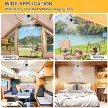 1pc Portable Handheld Fan Light, Rechargeable Remote Control LED Night Light, Brushless Motor Low Noise, USB Charging Mini Fan, Suitable For Dorm, Home, Outdoor Use - 1pc - View 10
