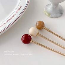 1PC Round Metal Hair Stick For Women, Bun Hair Styling Tool, Minimalist Modern Hair Pin, Versatile Daily Wear Hair Accessory - Hairpin - View 6