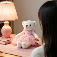 Kids Play Animal Figures - Pink Skirt With Brown Rabbit Design - View 8