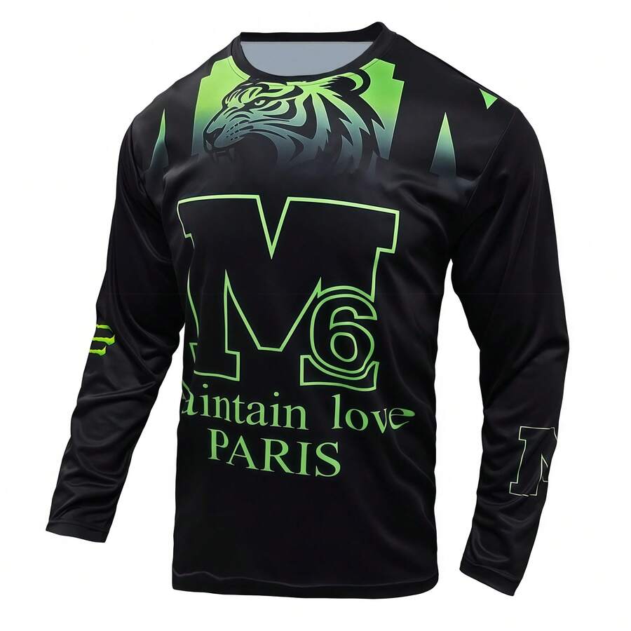 New Men's All-Season Off-Road Racing Cycling Apparel, Mountain Bike Riding Gear, Motorcycle Off-Road Suit Black Sports