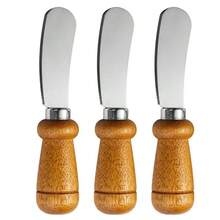 1 pieza/3 piezas/6 piezas Cuchillos rectos para mantequilla/queso con mangos de madera - Marrón - Ver 12