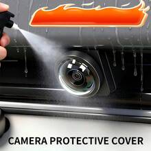 2pcs High Definition Scratch-Resistant Wear-Resistant Adhesive-Backed Non-Destructive Installation Car Camera Protective Cover, Dash Cam Reverse Camera Lens Protector, 360° Panoramic Image Protection, Dust-Proof And Collision-Proof - 2-pack - View 2
