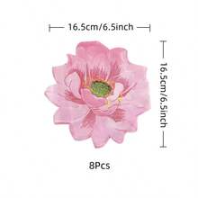 8/24/36pcs Pink Lotus Party Napkins, Unique Design Cocktail Napkins With Exquisite Lotus Petal Lace Edge. Perfect For Weddings, Princess Birthday Parties, Afternoon Tea, Outdoor Picnics And Girls Gatherings. - View 7