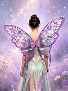 Large Gold Foil Butterfly Wings, Sparkling Like Angel Wings, Perfect For Cosplay, Masquerade And Halloween Accessories - Multicolor - View 4