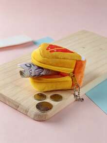 Cute Fruit & Vegetable Plush Coin Purse, Mini Coin & Bill Organizer, Earphone Cable Storage Bag, Pendant - Multicolor - View 2