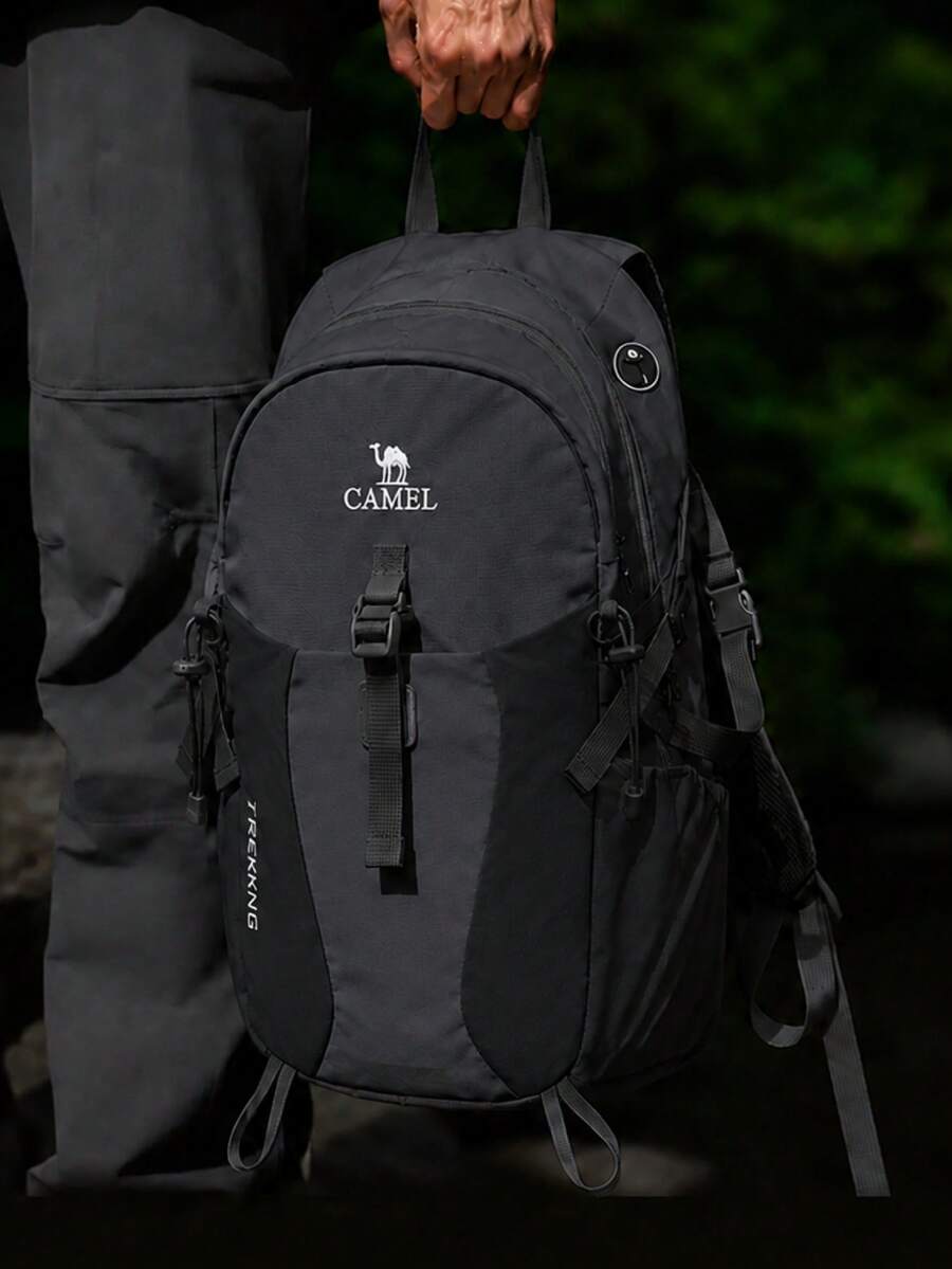 CAMEL CROWN Foldable Large Capacity Travel Bag Backpack, Short Trip Fitness Storage Bag - Dark Night Black - View 1