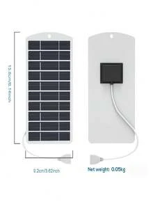 2W Lightweight Solar Charger, Portable Outdoor USB Solar Panel Power, Suitable For Phones And Headphones, Compact Backpack Solar Panel, Suitable For Camping, Hiking And Emergency Use - Solar Panel - View 8