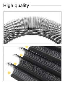 12 Rows U-Shaped 2D UU Eyelash Extensions C/D/LU(M) Curl U-Shaped Parallel Flower Lashes 8-15mm Double Pointed Flower Cluster Lashes Natural False Eyelashes Pre-Made Dense Eyelash Fan High-Quality Material Lighter And Softer For Makeup - D - 查看 5