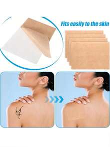 30pcs Tattoo Concealer Patches, Non-Woven Fabric Waterproof Sweat-Resistant Ultra-Thin Skin-Tone Tattoo Makeup Adhesive Stickers For Covering Scars And Birthmarks - A - View 6
