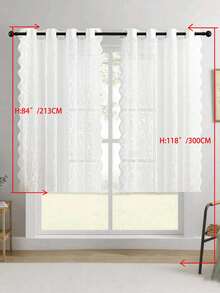 1pc/2pcs Bohemian Sheer Curtains, Light Filtering Tassel Drapes For Living Room Bedroom, Elegant Window Treatment, Flowy Fringe Design, Soft Breeze Decor, Privacy Semi-Transparent, Farmhouse Vintage Style, Easy Hang Gift - White - View 56