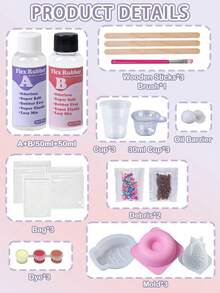 Taba Kit 100ml DIY 手作套組，含 3 個矽膠模具，適合 DIY 手工藝與珠寶製作，初學者理想選擇，教室獎勵、派對禮物 - set - 查看 10
