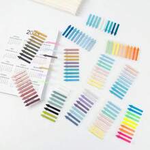 1/2 Pack 200pcs Gradient Color Arrow Index Tabs, Suitable For Student Notes, Highlighting And Sticky Notes, Gradient Colorful Arrow Index Stickers, Ultra-Thin Fluorescent Arrow Sticky Notes, Page Divider Tabs, Classification Sticky Notes, Morandi Transparent Sticky Notes, Reading Index Tabs, Student Arrow Marker Stickers - Multicolor - View 5