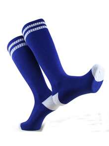 1 Pair Children's Striped Football Socks, Long Tube Thick Towel Bottom Professional Sports Socks, Suitable For Football, Running, First Day Of School - Multicolor - View 6