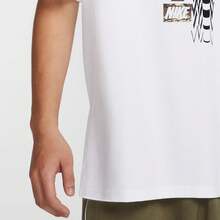 Nike 舒適休閒圓領套頭文字正面印花短袖T卹 男款 白色 - 白色 - 查看 5