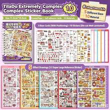 TilaDo Maximalist-Style Stickers-Includes 10 Die-Cut Matte Stickers And Layout Reference Examples. These Stylish, Pre-Cut Scene-Building Stickers Are Perfect For Decorating Journals And Planners. - Multicolor - View 1