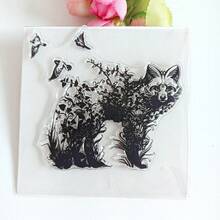 Transparent Silicone Stamps, DIY Scrapbooking Decoration, Collage Photo Album Greeting Card Making, Vintage Floral Forest Aesthetic Animal Patterns - Abstract - View 10