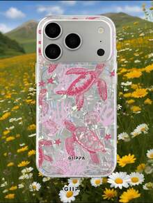GIIPPA 1件海洋混色圖案設計手機殼，適用於Phone 17 Pro Max，兼容Phone 16 Pro Max、15 Pro Max、14 Pro Max，韓式高端時尚趣味手機殼，兼容11/12/13/14/15/145 Pro Max Plus，優雅設計適合男女，送給女友的完美禮物，適用於聖誕節、情人節、復活節、婚禮季和生日！ - 粉色 - 查看 8