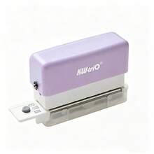 1pc Portable Multi-Hole Puncher, 6-Hole Design With Waste Paper Collector And Ruler, Paper Punching Machine, Back To School, School Supplies - A - View 13