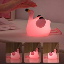 GLOOPRO Flamingo Night Light, Gift For A Girlfriend, Bedroom Decorative Light, Soft Silicone Material, 3-Level Dimming, Perfect Sleep Companion, Touch-Sensitive, USB Rechargeable, Automatically Turns Off After 30 Minutes, Children's Holiday Gift - Flamingo Night Light - View 4