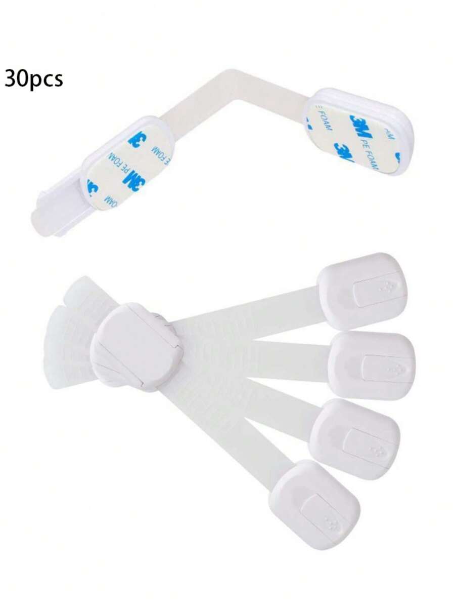 30pcs Drawer Safety Locks Protective Locks Multi-Functional Cabinet Door Safety Locks Anti-Pinch - Multicolor - View 1