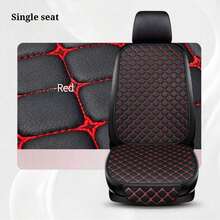1pc Universal Single Car Seat Cushion, Diamond PU Leather Faux Leather Star Stitching, All-Season Comfortable Car Seat Pad - Seat Cushion + Backrest - View 11