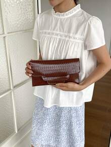 Dedoo 2026 Latest Fashion Colorful Plaid Handbag - Brown - View 5