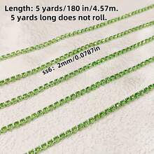 5mm Multi-Color Crystal Rhinestone Cup Chain Trim, Electrophoretic Colorful Crystal Claw Chain, 2mm Dense Single Row Rhinestone Chain, DIY Jewelry Accessories, Clothing Trim - Multicolor - View 22