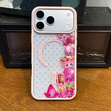 Shopkins Cartoon Print Phone Case, Sleek Magnetic Clear Casing, Suitable Cover For Iphone 17 Phone Case 16 Pro Max 15 Plus 14 13 12 11 And  S26Ultra S25Plus S24 S23 S22 - Pink#2 - View 7