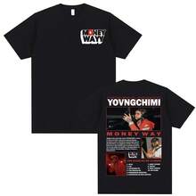 Rapper Yovngchimi Money Way Album Tour T-Shirt, Men's Clothing, Fashion Gothic T-Shirts, Unisex T-Shirts, Casual Cotton T-Shirt, Clothing - Black - View 1