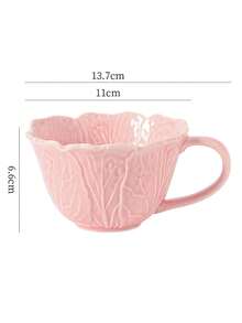 Asymmetric Hand-Painted Floral Glazed Ceramic Mug, Milk Cup, Coffee Cup And Saucer Set, High-Quality Cup, Teacup, Water Cup, Cup And Saucer Set - Multicolored Flower-shaped Cups, Bowls and Plates - View 13