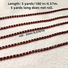 5mm Multi-Color Crystal Rhinestone Cup Chain Trim, Electrophoretic Colorful Crystal Claw Chain, 2mm Dense Single Row Rhinestone Chain, DIY Jewelry Accessories, Clothing Trim - Multicolor - View 17