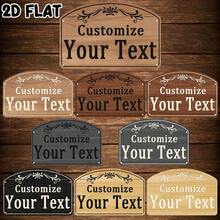 2D Flat - Customizable 1 Personalized Text Metal Sign, Create Your Own Metal Sign With House Number - 28.98 Cm X 18.82 Cm, Perfect For Various Color Decorations, Suitable For Yard, Porch, Garden, Patio - Multicolor - View 5