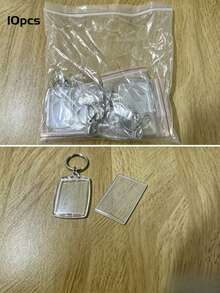 20/10/8/5/3pcs Transparent Acrylic Photo Keychain Frame - Customized Photo Keychain, Transparent Frame, Father's Day Gift, Graduation Souvenir, Wedding Favor, Summer Travel Gift, July 4th Gift, Suitable For Adults And Teens, Personalized Gift - Clear - View 12