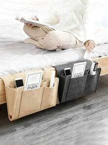 Sofa Storage Bag With 5 Pockets And A Hanging Design, Ideal For Storing Magazines, Laptop Cables, Remote Controls, Water Bottles And More. Versatile Storage Solution Suitable For Dormitory Beds, Sofas, Bedrooms And More.,Back To School - Multicolor - View 1