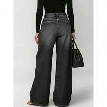 Women Jeans - 黑色 - 查看 3