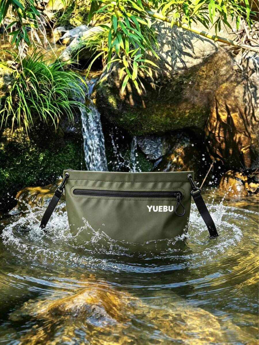 Sac bandoulière de rangement extérieur imperméable, sac portable à fermeture éclair résistant à l'eau, sangle d'épaule réglable, parfait pour la plage, le camping, la randonnée et les voyages - Multicolore - Voir 1