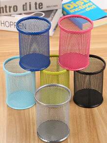 1pc Hollow Mesh Pen Holder Storage Box, Minimalist Multifunctional Stationery Organizer Rack,Suitable For Office Use, Back To School Season And Learning Supplies,Make Up Organizer,Halloween And Christmas Gifts,Dorm Room Essentials College, Room Decor - Multicolor - View 7