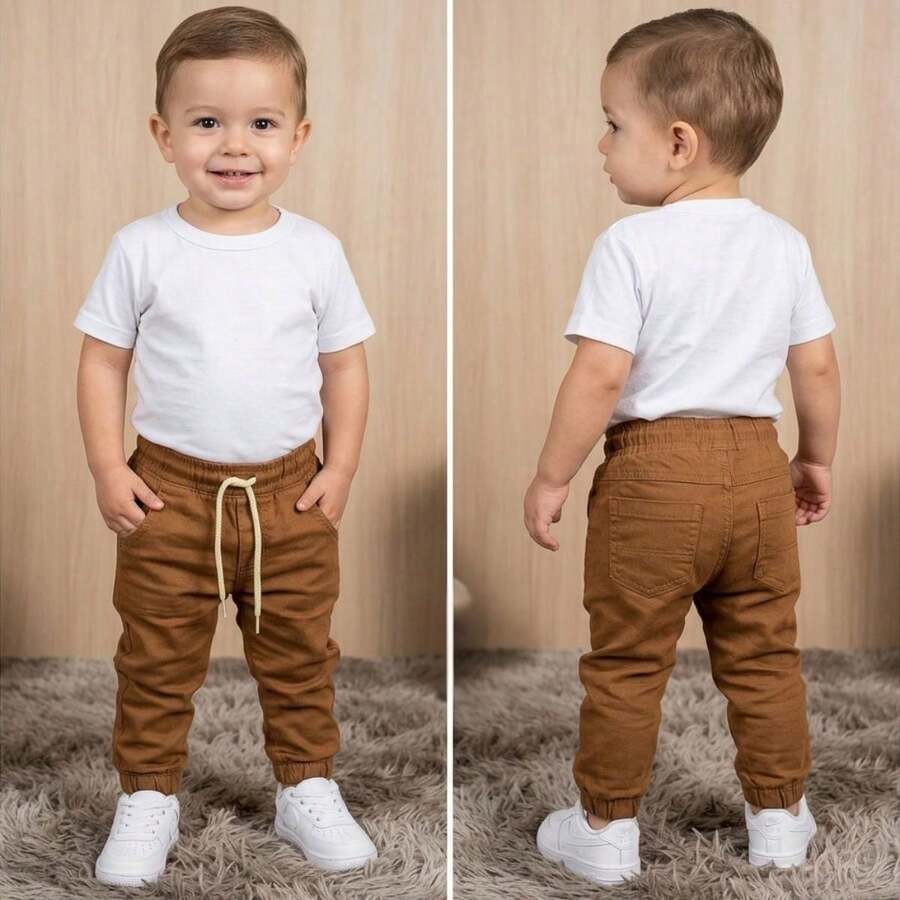 Baby Jogger Jeans With Elastane Size 1 To 12 Months Available - 駝色 - 查看 1