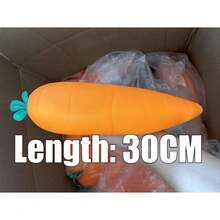 1/2件 擠壓玩具胡蘿蔔 13cm 小巧柔軟可愛蔬菜 | 小型壓力舒緩玩具 | 成人限定手指感官食物趣味玩具 - 彩色 - 查看 9