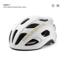 ROCKBROS 1pc Lightweight Cycling Helmet, Breathable & Ventilated, With Deodorizing & Antibacterial Liner, Wear-Resistant Edge Protection, Adjustable Size 58–62cm, Suitable For Road Cycling, Mountain Biking And Daily Commuting - Multicolor - View 17