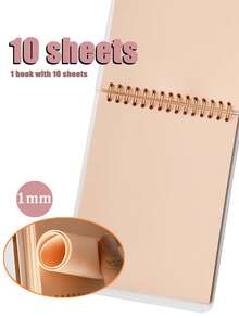 New Tattoo Practice Skin Notebook, Each Book Contains 10 Pieces Of Silicone Tattoo Practice Skin, Suitable For Various Tattoo Practice Styles, Perfect Tattoo Gift For Tattoo Beginners And Tattoo Enthusiasts - Dusty Pink - View 4