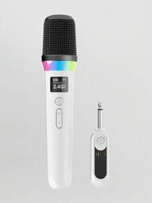 Mikrofon Nirkabel Ganda Sing dengan Receiver, Sistem Mikrofon Karaoke Isi Ulang 2.4G, Pasang & Mainkan, Audio Jernih, Daya Tahan Baterai Lama, Efek Suara, Untuk KTV Rumahan, Pesta, Acara, dan Pembicara - View 10