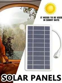 1pc Portable 2W 5V USB Solar Panel Charger, Lightweight Mini Monocrystalline Solar Power Panel For Outdoor Camping Phone Small Electronics - Solar Whiteboard - View 3