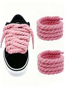 1 Pasang Tali Sepatu Tebal, Tali Sepatu Pengganti, Tali Sepatu Bulat, Tali Sepatu Mirip Tali, Cocok Untuk Sepatu Olahraga Pria dan Wanita - MultiWarna - View 13