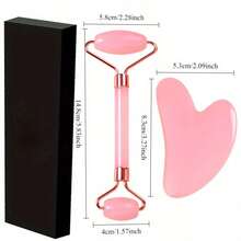 ZHUANGLEI Obsidian Facial Massage Roller Gua Sha Set With Gift Box, Natural Stone Beauty Massage Tool, Suitable For Face, Neck And Body Relaxation - View 3