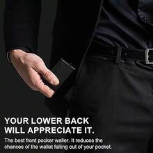 Men's Slim RFID Blocking Smart Pop Up Wallet, Minimalist Credit Card Holder, Novelty Money Clip, With Durable Expandable Backplate, Pocket Purse - Multicolor - View 5