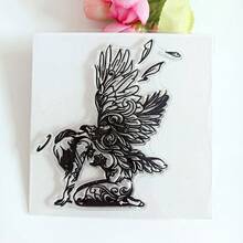 Transparent Silicone Stamps, DIY Scrapbooking Decoration, Collage Photo Album Greeting Card Making, Vintage Floral Forest Aesthetic Animal Patterns - Abstract - View 6